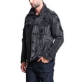 thumbnail image 5 of Victorious Men's Classic Distressed Denim Trucker Jean Jacket DK100 - Black - 5X-Large, 5 of 7
