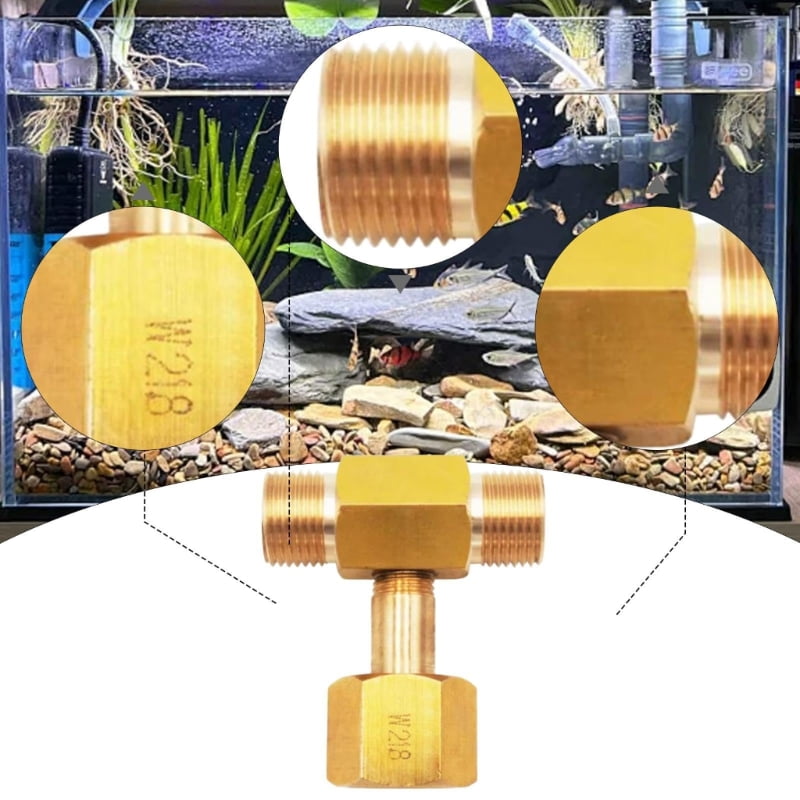 Aquarium CO2 Gas Control Regulator Bubble Counter Resistant Copper