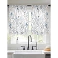 thumbnail image 3 of Spring Floral Semi Sheer Window Curtains 45 Inches Long, Vintage Botanical Watercolor Rod Pocket Voile Chiffon Curtain Light Filtering Drapes for Living Room, Kitchen, Bedroom, 52"x45", 2 Panels, 3 of 9