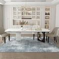 thumbnail image 4 of BERTHMEER 8'x10' Large Area Rugs Modern Abstract Rugs for Living Room Bedroom Dining Room Farmhouse Machine Washable Non-slip, Blue Gray, 4 of 6