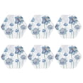 thumbnail image 2 of Balery 6 Pcs Pale Blue Lotus Flowersleather Coasters Set, Drink Table Cup Coasters For Living Room Kitchen Coffee Decor, 2 of 9