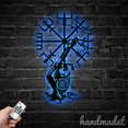 thumbnail image 3 of Handmadetneonsign Viking Compass Name Metal Wall LED Sign, Viking Compass Metal Light Home Decor, 3 of 5