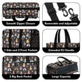 thumbnail image 3 of Teacher Tote Bag,Black Princess Castle Rainbow Pattern Teacher Utility Tote Bag,Large Work Tote Bags for Women with Multiple Pockets,Top Zipper Closure,13.8x10.6x6.7 Inch, 3 of 5