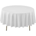 thumbnail image 3 of Party Dimension Tablecloth Plastic Disposable White Round Tablecover for Weddings, Banquets, Parties 84'' X 84'' ( 1 Count ), 3 of 4