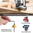 thumbnail image 2 of HSEAMALL 12 PCS 6.35mm 1/4 Inch Shank Tungsten Carbide Tipped Router Bit Set with Wrench, 2 of 8
