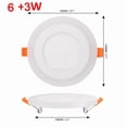 thumbnail image 2 of Downlight Encastré Dimmable RGB 6W + 3W Éclairage Intérieur Panneau LED Encastré 9W Blanc 4000K + RGB, 2 of 5