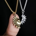 thumbnail image 2 of Sun And Moon Asymmetric Accessories Men's Titanium Steel Couple's High Sense Necklace, 2 of 2