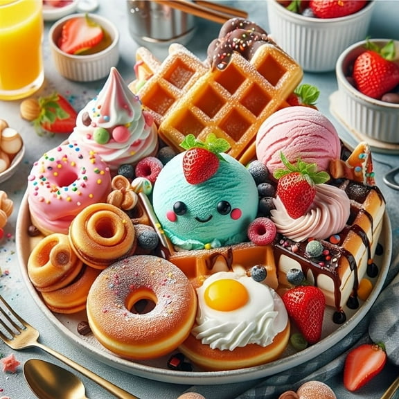 Diamond Painting Kits for Adults Dessert Macaron Full Drill DIY Diamond Art for Adults Beginners Picture Art Crystal Painting for Home Wall Decor