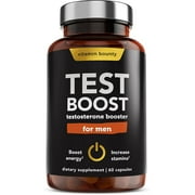 Test Boost Max Testosterone Booster for Men - Male Vitamin & Supplement - Support Energy, Drive, Performance - Premium Formula with Tribulus Terrestris & Fenugreek - Vitamin Bounty