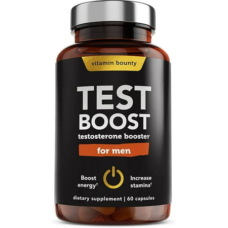 Test Boost Max Testosterone Booster for Men - Male Vitamin & Supplement - Support Energy, Drive, Performance - Premium Formula with Tribulus Terrestris & Fenugreek - Vitamin Bounty