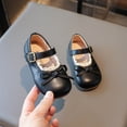 thumbnail image 2 of Zapatos Lindos Quitarlos Alfombra de Puerta Lindo Bowknot Plana Suave de Tacón Bajo de Moda Encaje Vintage Cabeza Redonda Cuero Zapato Encajes, 2 of 7