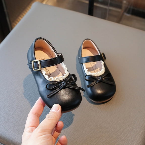Boys Girls Lace Up Shoes Toddler Little Kids School Dress Shoes (Toddler/Little Kid) Black 11.5