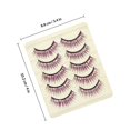 thumbnail image 2 of unbranded 5 Pares Pestañas Postizas Moradas Para Performance Con Voluminoso Y Cómodo Uso, 2 of 6