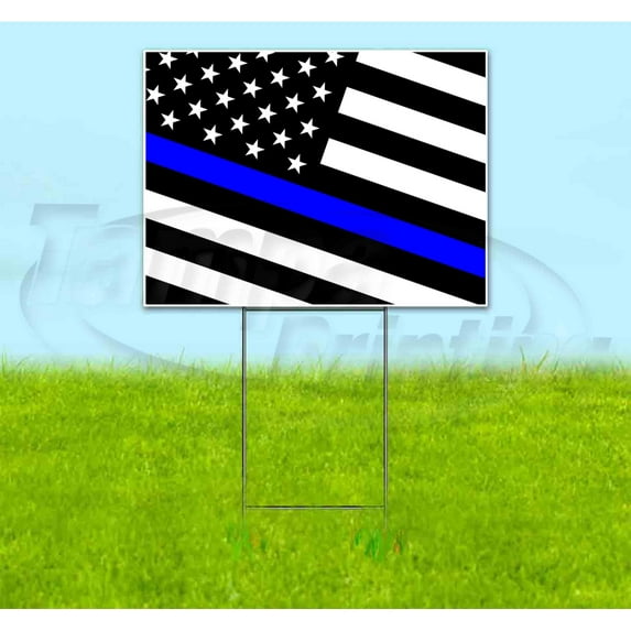 Police Lives Matter (18"" X 24"") Yard Sign, Includes Metal Step Stake