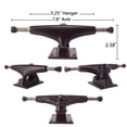 thumbnail image 3 of Victory Jump Cruiser Skateboard Trucks and Wheels Set, Skateboard Accessories, Skateboard Trucks 5 inch, Skateboard wheels 60mm, Skateboard Bearings (5 inch Black Truck w 60mm Black Wheels), 3 of 7