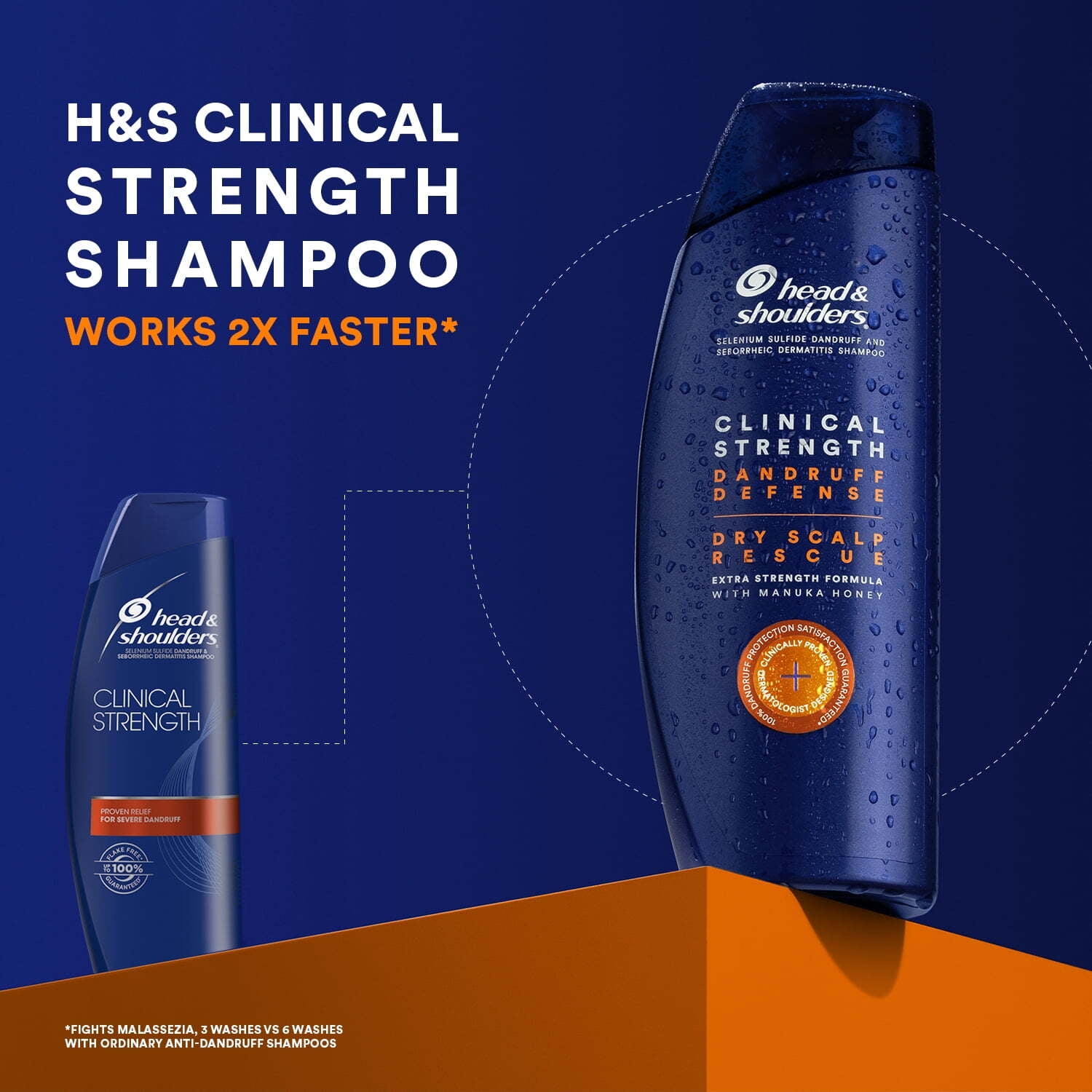 Head and Shoulders Clinical Dry Scalp Rescue Dandruff Shampoo, 13.5 fl oz
