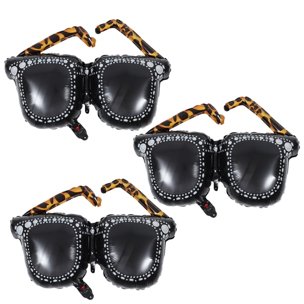 3 globos inflables con forma de gafas de sol, decoración para fiestas de los 90, accesorios para fiestas