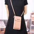 thumbnail image 4 of HLONK Zipper Mini Phone Wallet  Fashionable Letter Detail Shoulder Bag with Solid Color, 4 of 7