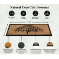 thumbnail image 3 of A1HC Natural Coir and Rubber Flocked Large Door Mat, Thick Durable Doormats for Indoor Outdoor Entrance,Heavy Duty,Thin Profile Door Mat, Long Lasting Entry Doormat,18"x48", National Oak Tree Black, 3 of 6