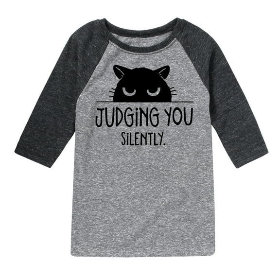 Instant Message - Judging You - Toddler And Youth Raglan Graphic T-Shirt