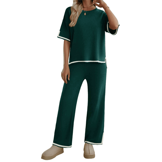 Pantalón de Punto de Corta, Traje Verde XL