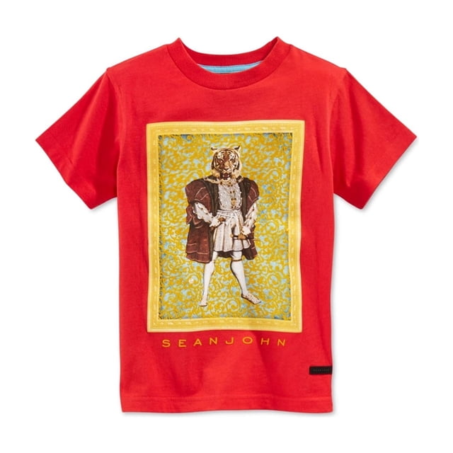 Sean John Boys Tiger Frame camiseta gráfica, rojo, 4