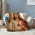 thumbnail image 4 of Throw Blanket Nicolas Cage Blanket Throw Bedding Room Decor Flannel Blankets for Bed Sofa 40"x30", 4 of 5