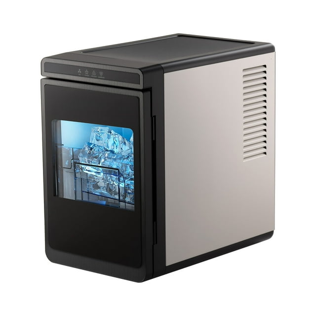 KFFKFF Countertop Ice Maker, 22 lbs per Day, Self-Cleaning Portable Machine with Tong, Drawer-Style Ice Access, Ice-Making Machine