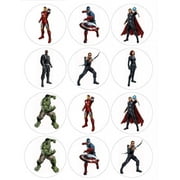 Marvel Superheroes Edible Frosting Cupcake Image Cake Decoration 12ct ABPID27668