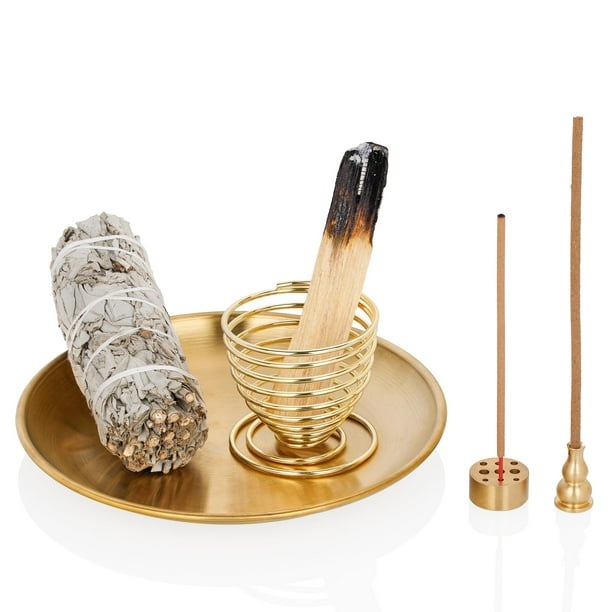 Quemador de incienso ZenBless 5 en 1 para Palo Santo/Sage o varillas de incienso