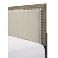 thumbnail image 3 of Newboti Furniture Grey Finish Fabric Upholstered Headboard Tufted Nailhead Trim Full Size Panel Bed Beautiful Wooden Bedroom Furniture NO.80289, 3 of 6
