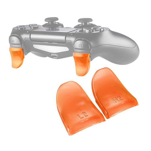 L2 R2 Boutons Extension Déclencheur 1 Paire pour PlayStation 4 / PS4 Slim / PS4 Pro DualShock 4 DS4 V1 V2 Contrôleurs - Orange