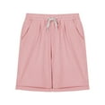 thumbnail image 6 of MKOSPLRT Toddler Girl Bermuda Shorts Elastic Waist Drawstring Wide Leg Shorts Solid Color Baggy Knee Length Shorts Casual Shorts with Pocket, 6 of 8
