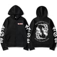 thumbnail image 3 of Sudadera con capucha de banda de Rock Bad Omens Cult matned and Born Again para hombre y mujer, chaqueta gótica con cremallera, estampado de doble cara, Punk Vintage, 3 of 4
