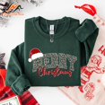 thumbnail image 3 of Merry Christmas Sweatshirt, Buffalo Plaid Sweater, Christmas Family crewneck, Xmas Gift Idea, Woman Xmas Shirt, Cute Winter Holiday Sweater, Multicolor, Sizes S-5XL, 3 of 6