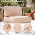 thumbnail image 3 of Erinnyees 7 Pieces Patio Sectional Furniture Set, Aluminum Outdoor Conversation Set with 6" Thick Cushions & Coffee Table, All-Weather U-Shape Sectional Sofa for Poolside，Deck，Backyard, Light Beige, 3 of 7