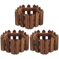 Masteelf 3 Pcs Wooden Bucket Flowerpot Garden Faux Plant Pots Indoor