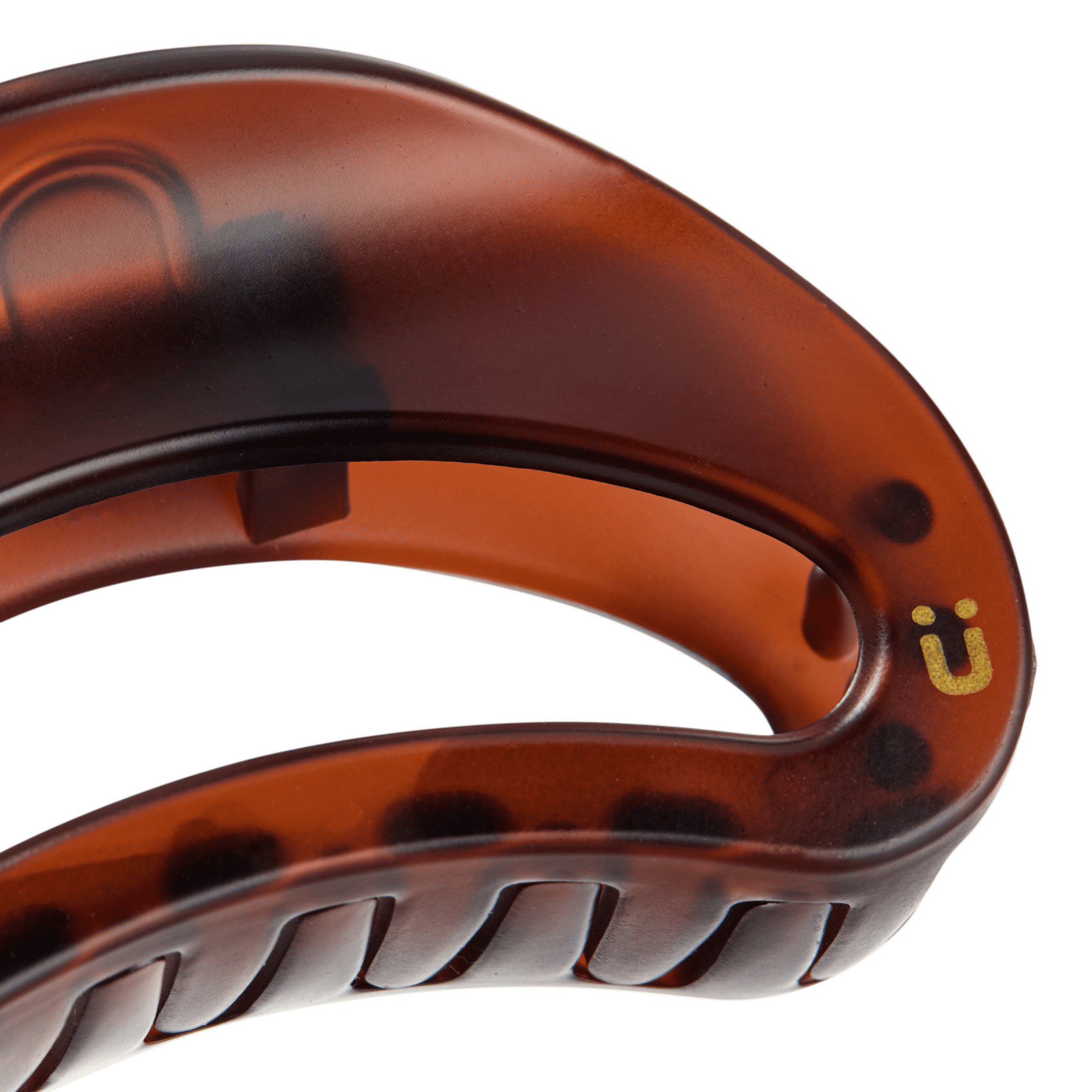 Scunci Luxe by Conair Open Oval Claw Clips, Brown & Deep Green with Gold-Tone Accents, 2 Count