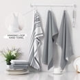 thumbnail image 3 of Simmore 18x28 Cotton Kitchen Towels 6-Pack, Soft Absorbent Dish Cloths for Washing Dishes Multipurpose Dish Towels Set for Kitchen with Hanging Loop, Grey, 3 of 9