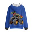 thumbnail image 2 of Chririnla Funny Dinosaur Car Fluffy Hoodie for Youth and Teen Girls - Lightweight Loose Zip Up Sweatshirt for Fall and Winter Fluffy Hoodie for boy, 2 of 7