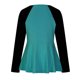thumbnail image 3 of Halloween Casual mujer manga larga Patchwork cuello redondo Tops señoras blusa encaje Tops blusas Pompotops FGAJ4955, 3 of 3