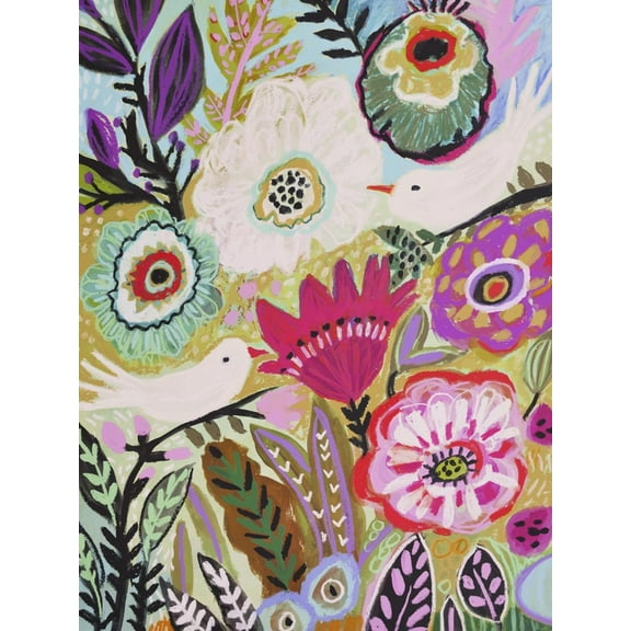 Art.com Garden Birds I Art Print by Karen Fields, 24" x 32"