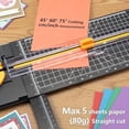 thumbnail image 5 of Scrapbooking Cutting Tool: Paper Cutter 4 in 1 for Craft Edges, Straight,Perforator,Scorer and Wavy on Paper,Cardstock,Ticket,Photo,Coupon,Vinyl,Letter,Postcard,12 inch Cutting Length,Black, 5 of 7