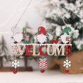 thumbnail image 4 of Adorno para árbol de Navidad con letras de dibujos animados, colgante con campana, bonito Papá Noel, muñeco de nieve, gnomo, decoración de Navidad, adornos colgantes de madera, nuevo, A, 4 of 5