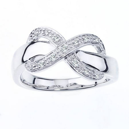 Diamond Accent Sterling Silver Infinity Ring