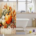 thumbnail image 3 of Manfei Thanksgiving Print Shower Curtain 72Wx84L,Minimalist Skull Bathroom Shower Curtain, 3 of 5