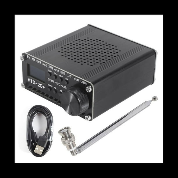 Si4732 -20+ ATS20 Receptor de Radio PortáTil de Corta DSP SDR Receptor FM AM (MW SW) y SSB (LSB USB) con Antena