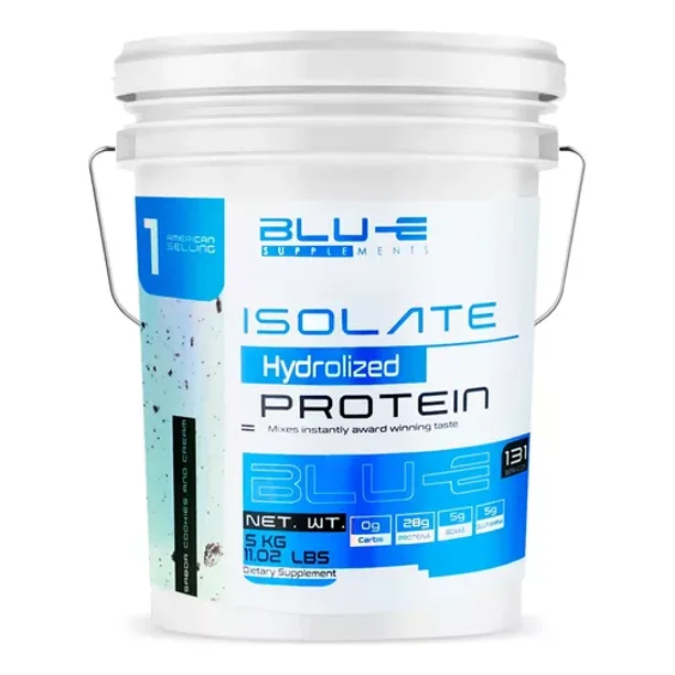 Proteína Whey Hidrolizada Isolate Blu-e De 5Kg Para 131 Servicios Sabor Galleta