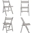 thumbnail image 4 of CoscoProducts COSCO XL Wood Slat Back Folding Chair, 2-Pack, Gray Grey, 4 of 8