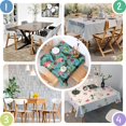 thumbnail image 4 of Doberman Dog Pattern with Pioneer Flower Square Tablecloth,Waterproof Square Table Cover,Wipeable Spillproof Washable Table Cover for Home Kitchen Party Decor 42"X42"(107x107cm), 4 of 6